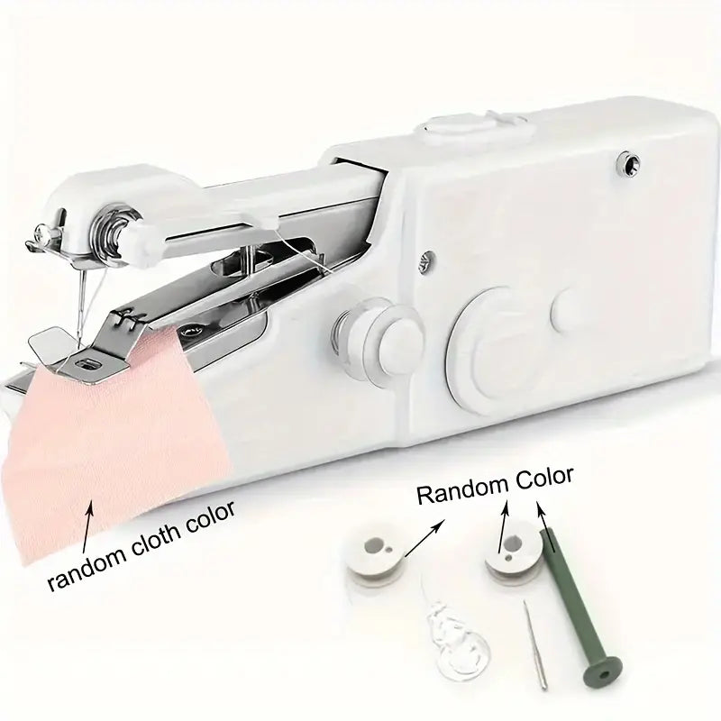 User-Friendly Portable Handheld Sewing Machine Kit: Mini Sewing Machine for Quick Repair of All Fabrics, Perfect for Home DIY and Travel Repair