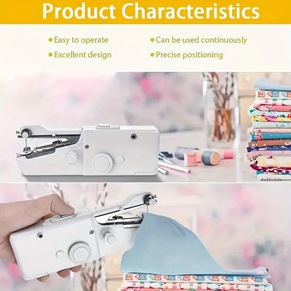 User-Friendly Portable Handheld Sewing Machine Kit: Mini Sewing Machine for Quick Repair of All Fabrics, Perfect for Home DIY and Travel Repair